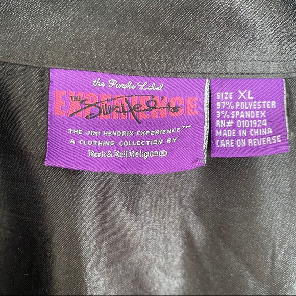 Shirt Purple Label Jimi Hendrix Black Polka White - Picture 4 of 7